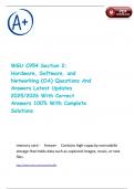 WGU C954 Section 2&colon; Hardware&comma; Software&comma; and Networking &lpar;OA&rpar; Questions And Answers Latest Updates 2025&sol;2026 With Correct Answers 100&percnt; With Complete Solutions