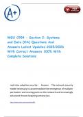 WGU C954 - Section 2&colon; Systems and Data &lpar;OA&rpar; Questions And Answers Latest Updates 2025&sol;2026 With Correct Answers 100&percnt; With Complete Solutions