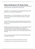 Maternity&sol;Newborn ATI Study Guide 