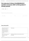 Fire Instructor III EXAM COMPREHENSIVE questions answered&comma; 2025 verified graded A&plus; already passed&excl;