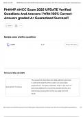 PMHNP ANCC Exam 2025 UPDATE Verified Questions And Answers &vert; With 100&percnt; Correct Answers graded A&plus; Guaranteed Success&excl;&excl;