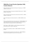 Midwifery Exam Practice Questions With Correct Answers