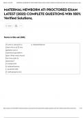 MATERNAL NEWBORN ATI PROCTORED EXAM LATEST &lpar;2025&rpar; COMPLETE QUESTIONS With 100&percnt; Verified Solutions&comma;