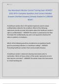 Nys Mandated Infection Control Training Exam NEWEST  2025 WITH Complete Questions And Correct Detailed  Answers &lpar;Verified Answers&rpar;&vert;Already Graded A&plus;&vert;&vert;BRAND  NEW&excl;&excl;