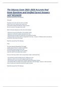 The Odyssey Exam 2025&ndash;2026  Literary Analysis and Comprehension Accurate Real Exam Questions and Verified Correct Answers JUST RELEASED