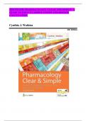 Test Bank - Pharmacology Clear and Simple&colon; A Guide to Drug Classifications and Dosage Calculations&comma; 4th Edition &lpar;Watkins&comma; 2022&rpar;&comma; Chapter 1-21 &vert; All Chapters