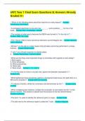 JATC Year 1 Final Exam Questions & Answers Already Graded A&plus;