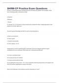 SHRM-CP Practice Exam&period; 139 Questions And Answers&period; Latest 2025&sol;2026