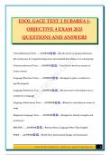 ESOL GACE TEST 2 SUBAREA 1- OBJECTIVE 4 EXAM 2025 QUESTIONS AND ANSWERS