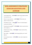 ESOL ASSESSMENT STRATEGIES EXAM 2025 QUESTION AND ANSWERS