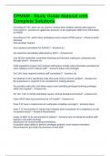 CPMSM - Study Guide Material with Complete Solutions