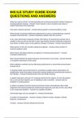 IHS ILE STUDY GUIDE EXAM QUESTIONS AND ANSWERS