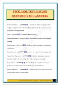 FTCE ESOL TEST LIST 2025 QUESTIONS AND ANSWERS