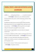 ESOL TEST 1 2025 QUESTIONS AND ANSWERS