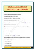 ESOL EXAM REVIEW 2025 QUESTIONS AND ANSWERS