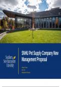 Final Project SNHU Pet Supply Company Management Proposal Presentation Business 210