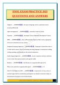 ESOL BUNDLED EXAMS 2025 &lpar;QUESTIONS AND ANSWERS&rpar; 