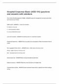 Hospital Corpsman Basic &lpar;HCB 101&rpar; questions and answers with solutions