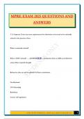 MPRE EXAM 2025 QUESTIONS AND ANSWERS