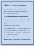 HBI Core Competency Assessment Examination Questions With Answers