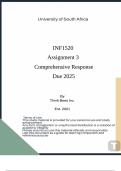 INF1520 Assignment 3 &lpar;Comprehensive Response&rpar; Due 2025