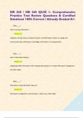 NR 360 &sol; NR 360 QUIZ 1- Comprehensive Practice Test Review Questions & Certified Solutions&sol; 100&percnt; Correct &sol; Already Graded A&plus;&period;   
