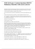 NUR 524 Exam 1 Content Questions HEENT Pulmonary Disorders with correct answers&period;