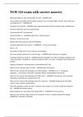 NUR 524 exam with correct answers
