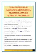 TEXAS COSMETOLOGY SANITATION&comma; DISINFECTION&comma; AND SAFETY EXAM 2025 QUESTIONS AND ANSWERS