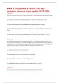 BSW 170 Practice Test with 170 Verified Questions and Answers &vert; 2025&sol;2026 Social Work Licensure and Course Exam Guide