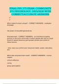 FINAL PSY 375 EXAM&colon; COMMUNITY 375 PSYCHOLOGY&comma; 2025&sol;2026 WITH CORRECT&sol;ACCURATE ANSWERS