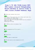 Exam 3&colon; NU 606&sol; NU606 &lpar;Latest 2025&sol; 2026 Update&rpar; Advanced Pathophysiology Review&vert; Questions & Answers&vert; Grade A&vert; 100&percnt; Correct &lpar;Verified Solutions&rpar;- Regis