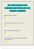 DHT FINAL EXAM ACTUAL 2025&sol;2026 QUESTIONS AND 100&percnt; CORRECT ANSWERS