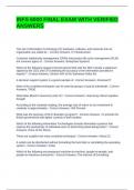 INFS 6000 FINAL EXAM WITH VERIFIED ANSWERS &vert; GRADED A