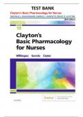 Test bank for Clayton&rsquo;s Basic Pharmacology for Nurses by Willihnganz&comma; Gurevitz&comma; and Clayton&comma; 18th Edition &vert;all chapters covered&vert;