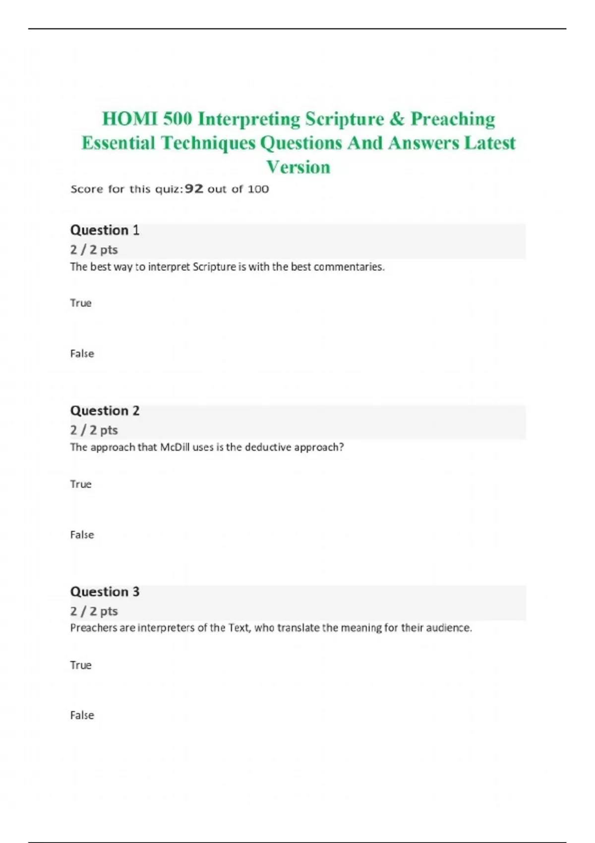 Homi500 Immediate Observation Assignment Example.pdf HOMI 500 Interpreting Scripture & Preaching Essential Techniques ...