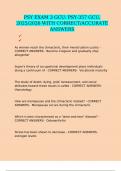 PSY EXAM 3 GCU&colon; PSY-357 GCU&comma; 2025&sol;2026 WITH CORRECT&sol;ACCURATE ANSWERS