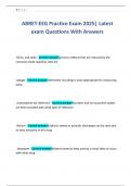 ABRET-EEG Practice Exam 2025&vert; Latest exam Questions With Answers