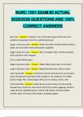 NURC 1001 EXAM &num;3 ACTUAL 2025&sol;2026 QUESTIONS AND 100&percnt; CORRECT ANSWERS
