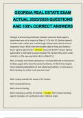 GEORGIA REAL ESTATE EXAM ACTUAL 2025&sol;2026 QUESTIONS AND 100&percnt; CORRECT ANSWERS