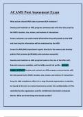 ACAMS Post Assessment Exam Proven Practice Questions & Expert Solutions