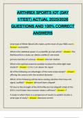 ARTHREX SPORTS IOT &lpar;DAY 1&sol;TEST&rpar; ACTUAL 2025&sol;2026 QUESTIONS AND 100&percnt; CORRECT ANSWERS