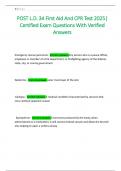 POST L&period;D&period; 34 First Aid And CPR Test 2025&vert; Certified Exam Questions With Verified Answers 