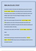BIB-106 EXAM 2 TEST QUESTIONS AND ANSWERS