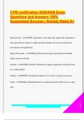 CTRI certification 2025&sol;2026 Exam  Questions and Answers 100&percnt;  Guaranteed Success &vert; Already Rated A&plus;
