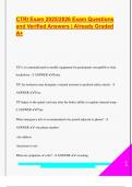 CTRI Exam 2025&sol;2026 Exam Questions  and Verified Answers &vert; Already Graded  A&plus; 