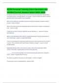 ACSM Personal Training Exam Questions and Verified Correct Answers latest 2025&ndash;2026