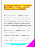 North Dakota State Law for Cosmetology  2025&sol;2026 Exam Questions with 100&percnt;  Correct Answers &vert; Latest Update 