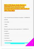 PATH CTRI Study Guide Section 1  2025&sol;2026 Exam Questions and  Corresponding Answers with Surety of  100&percnt; Pass Mark