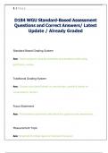 D184 WGU Standard-Based Assessment Questions and Correct Answers Latest Update Already Graded&period;